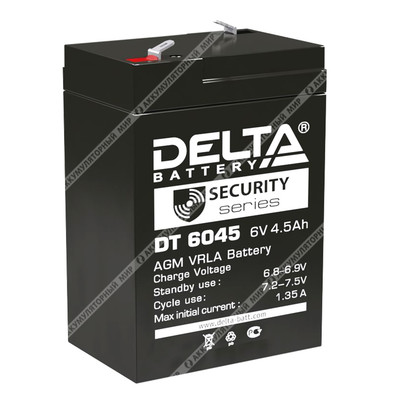 Аккумулятор Delta DT 6045 (для слаботочных систем)
