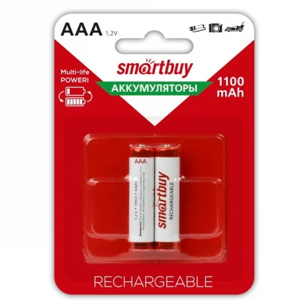 Аккумулятор Smartbuy AAA R03 600 mAh BL*2 Фото 1