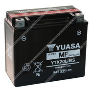 Аккумулятор Yuasa мото AGM 18.9 Ач о.п. (YTX20L-BS)