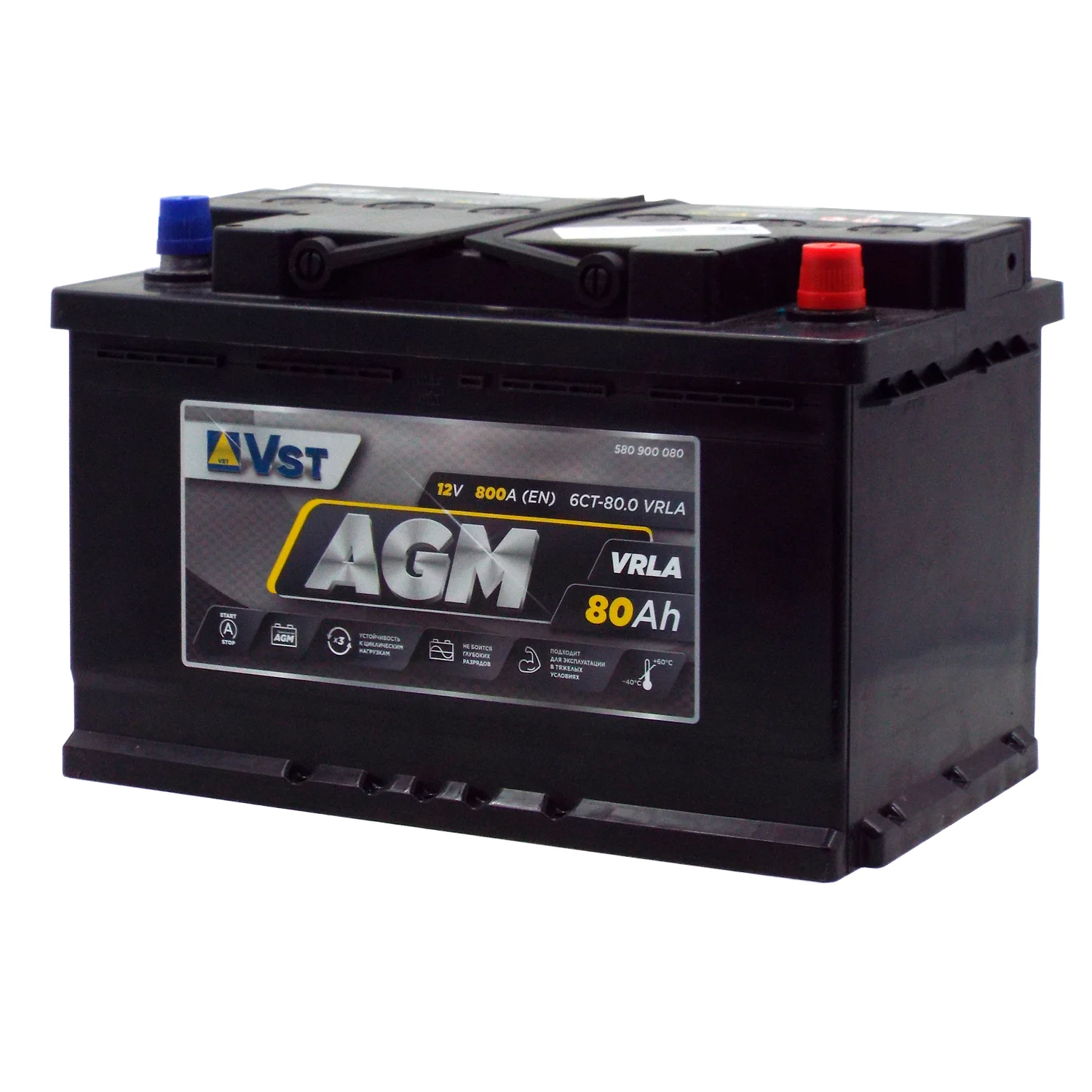 Аккумулятор VST AGM L4-1 80 Ач о.п. Фото 1
