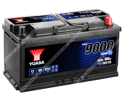 Аккумулятор YUASA AGM YBX9019 95 Ач о.п.