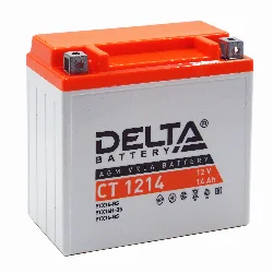 Аккумулятор DELTA СТ 1214 AGM 14 Ач п.п. (YTX14-BS) Фото 1