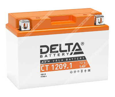 Аккумулятор DELTA СТ 1209.1 AGM 9 Ач п.п. (YT9B-4)