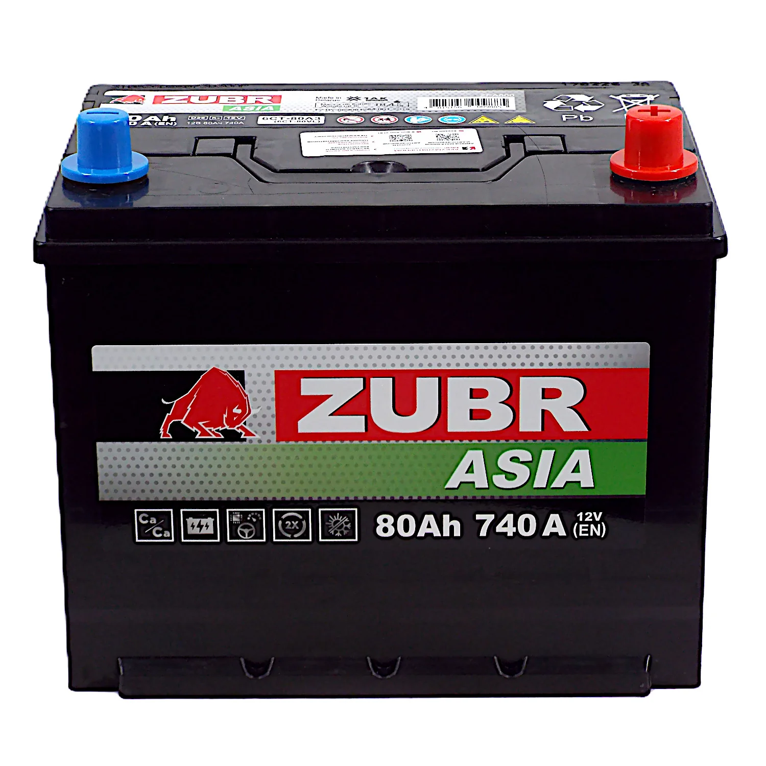 Аккумулятор ZUBR Premium ASIA 80 Ач о.п. Фото 1