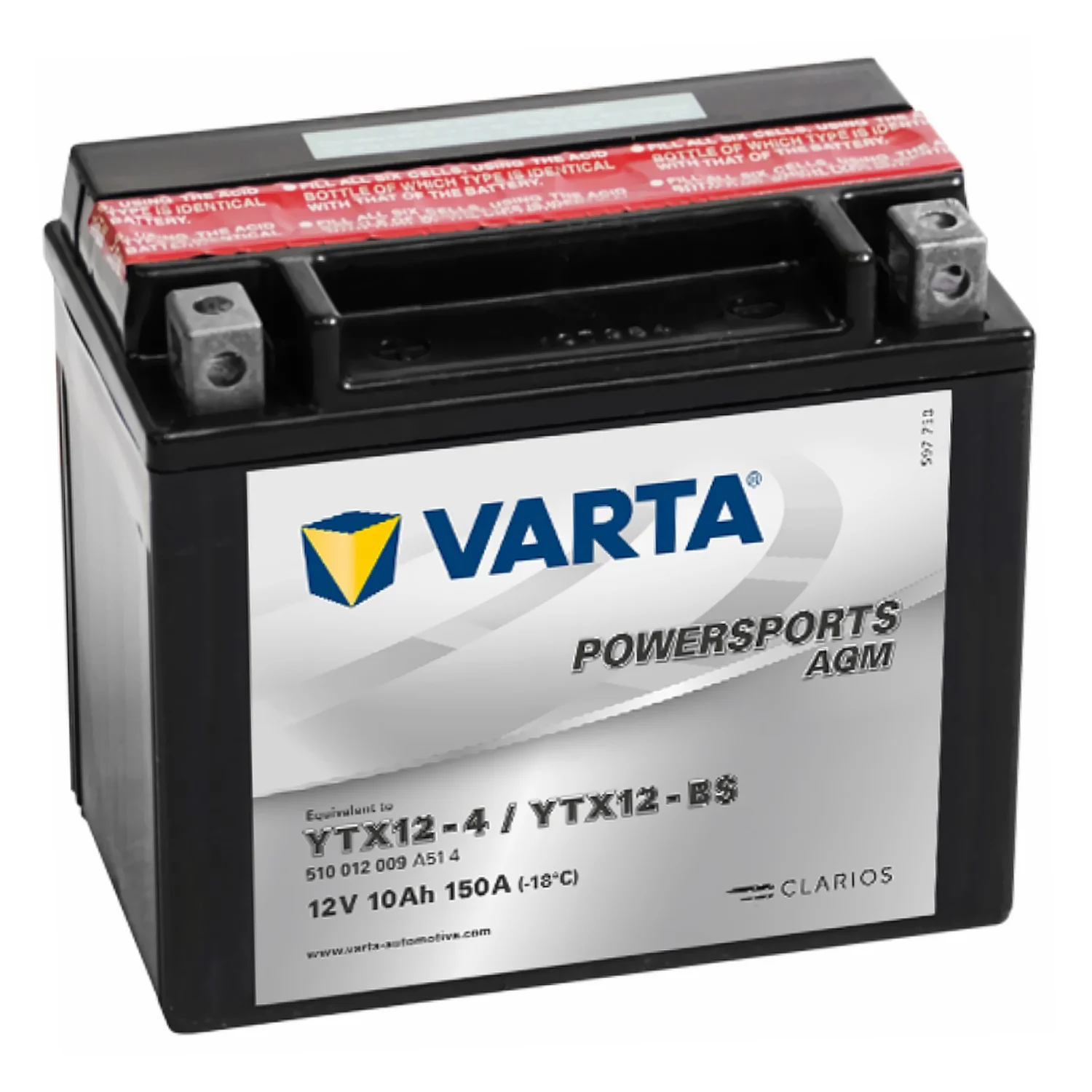 Аккумулятор VARTA 10 Ач п.п. (YTX12-BS) 510 012 009 РАСПРОДАЖА Фото 1