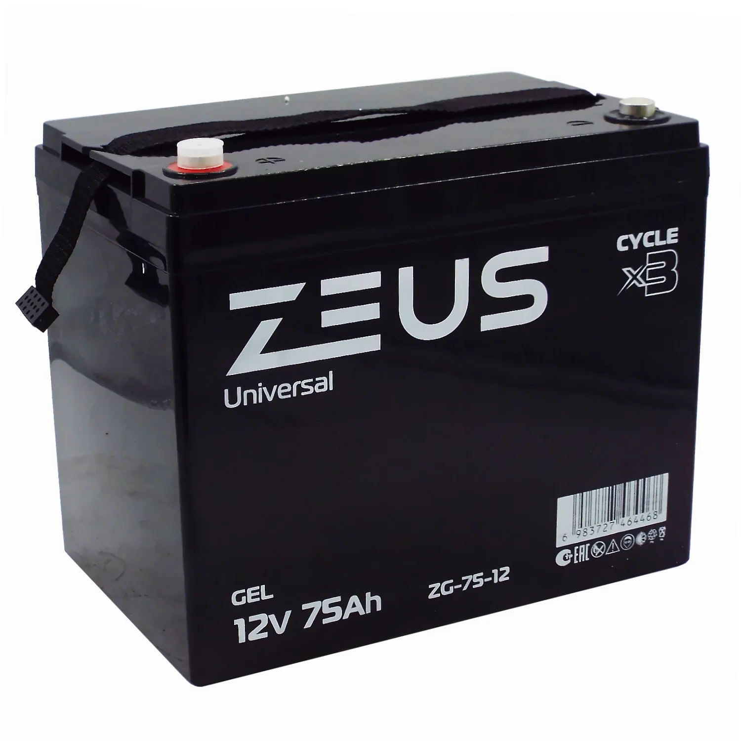 Аккумулятор ZEUS ZG-75-12 GEL (12V75Ah) универсальный