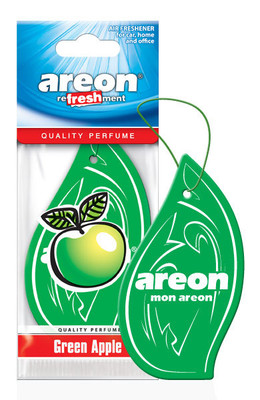 Ароматизатор подвесной Green Apple/Зеленое яблоко AREON REFRESHMENT картон