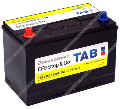 Аккумулятор TAB EFB SG10JX Asia 105 Ач п.п. Уценка!