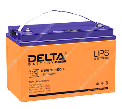 Аккумулятор Delta DTM 12100 L (универсальный)