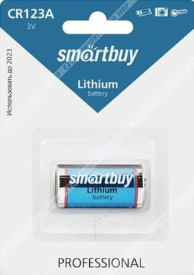Батарейка Smartbuy CR123A 3V BL*1