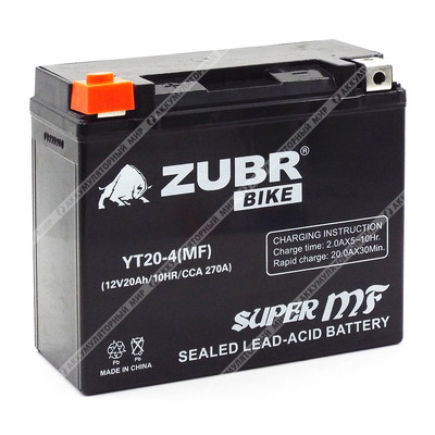 Аккумулятор ZUBR BIKE 20 Ач п.п. (YT20-4)