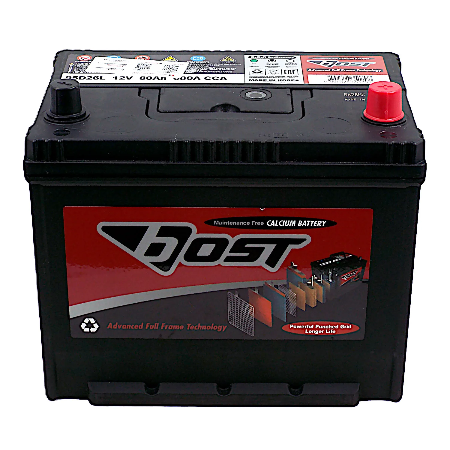 Аккумулятор BOST ASIA 95D26L 80 Ач о.п. Фото 1