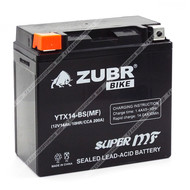 Аккумулятор ZUBR BIKE 14 Ач п.п. (YTX14-BS)