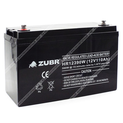 Аккумулятор ZUBR HR12390W (12V110Ah) универсальный