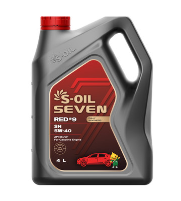 Масло моторное 5W40 S-OIL 7 RED #9 SN синт., 4л