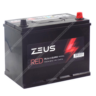 Аккумулятор ZEUS RED Asia 85D26L 75 Ач о.п.