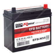 Аккумулятор RDrive OEM EFB-N55 Asia 45 Ач о.п. 31500-T5A-G01