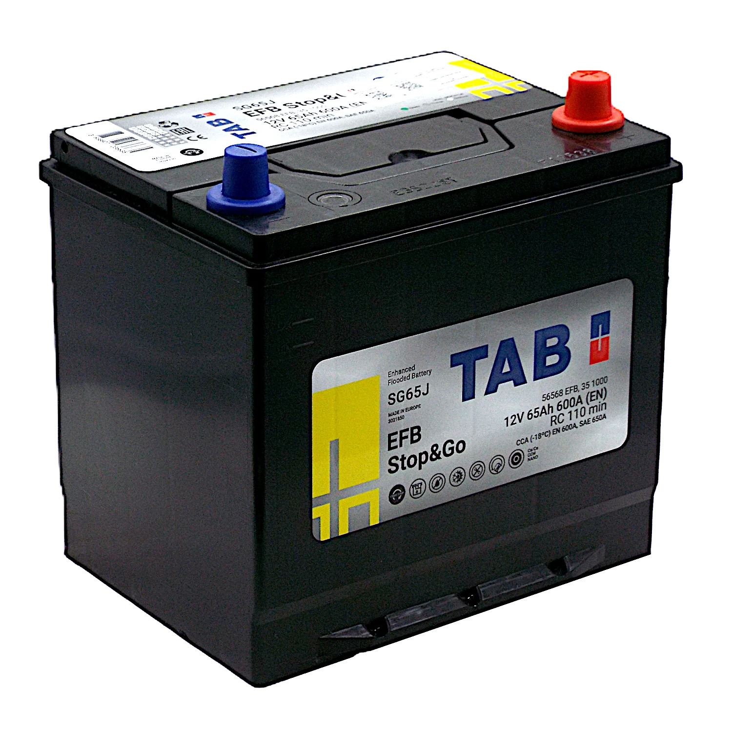 Аккумулятор TAB EFB SG65J Asia 65 Ач о.п.