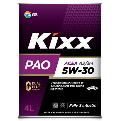 Масло моторное 5W-30 Kixx PAO A3/B4 синтетическое 4л