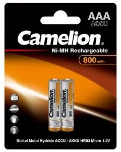 Аккумулятор Camelion R-03/AAA/800 mAh BL*2 Фото 1