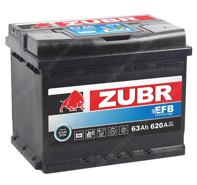 Аккумулятор ZUBR EFB 63 Ач о.п.