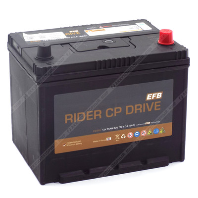 Аккумулятор RIDER EFB ECS95 Asia 75 Ач о.п.