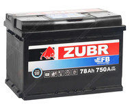 Аккумулятор ZUBR EFB 78 Ач о.п.