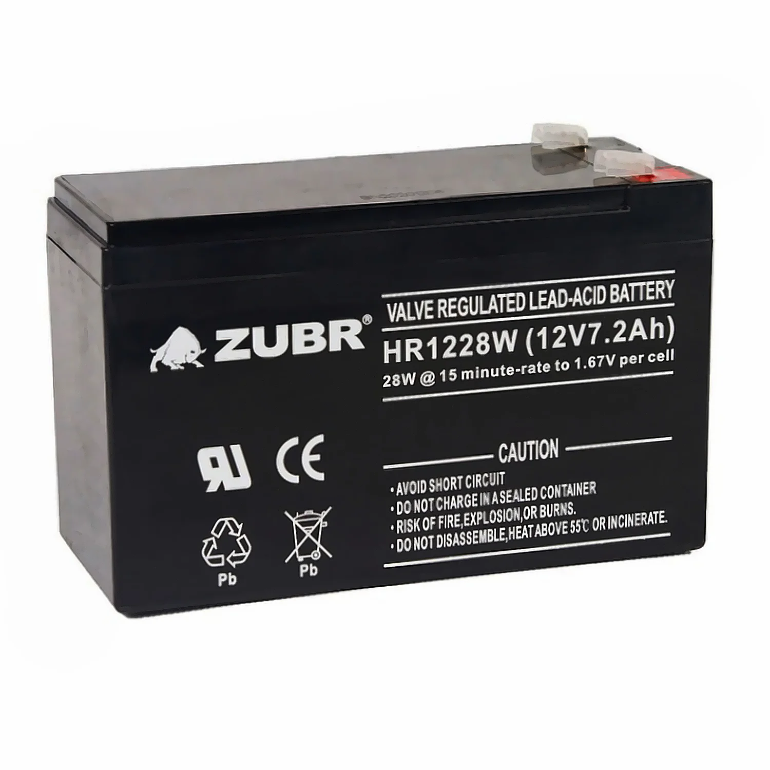 Аккумулятор ZUBR HR1228W (12V7.2Ah) универсальный РАСПРОДАЖА