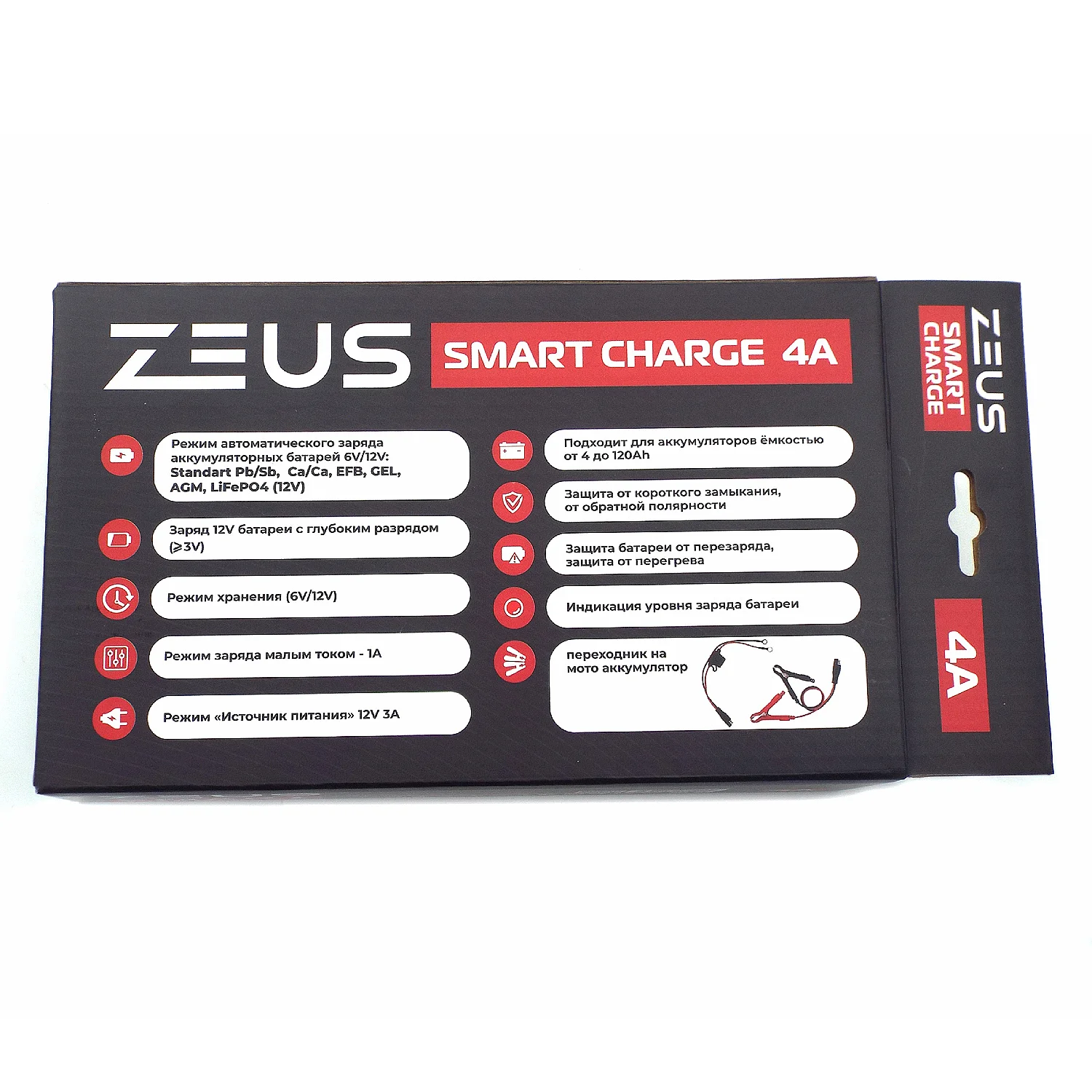 Зарядное устройство ZEUS SMART CHARGE 4А Фото 1