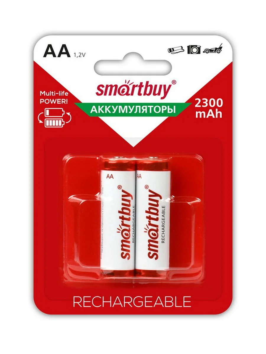 Аккумулятор Smartbuy AA R06 2300 mAh BL*2 Фото 1