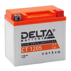 Аккумулятор DELTA СТ 1205 AGM 5 Ач о.п. (YTX5L-BS) Фото 1