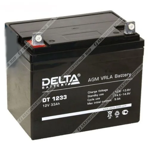 Аккумулятор Delta DT 1233 Фото 1