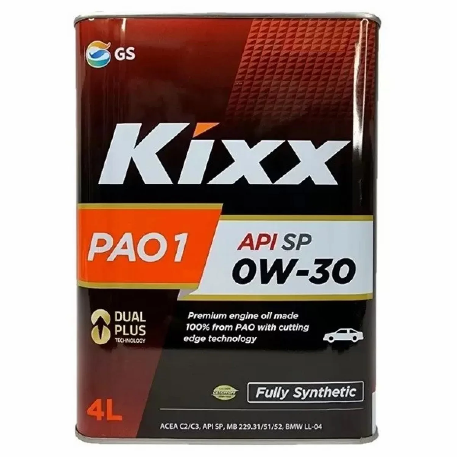 Масло моторное KIXX PAO1 SP 0W-30, 4л РАСПРОДАЖА