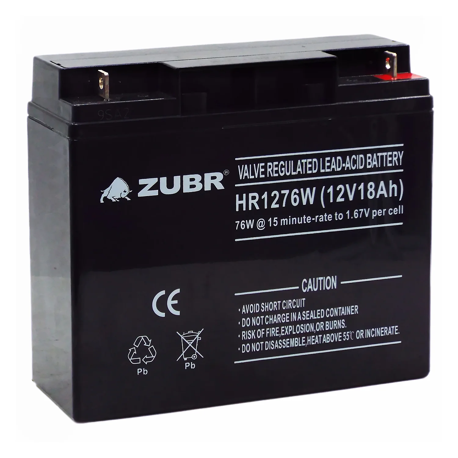 Аккумулятор ZUBR HR1276W (12V18Ah) универсальный Фото 1