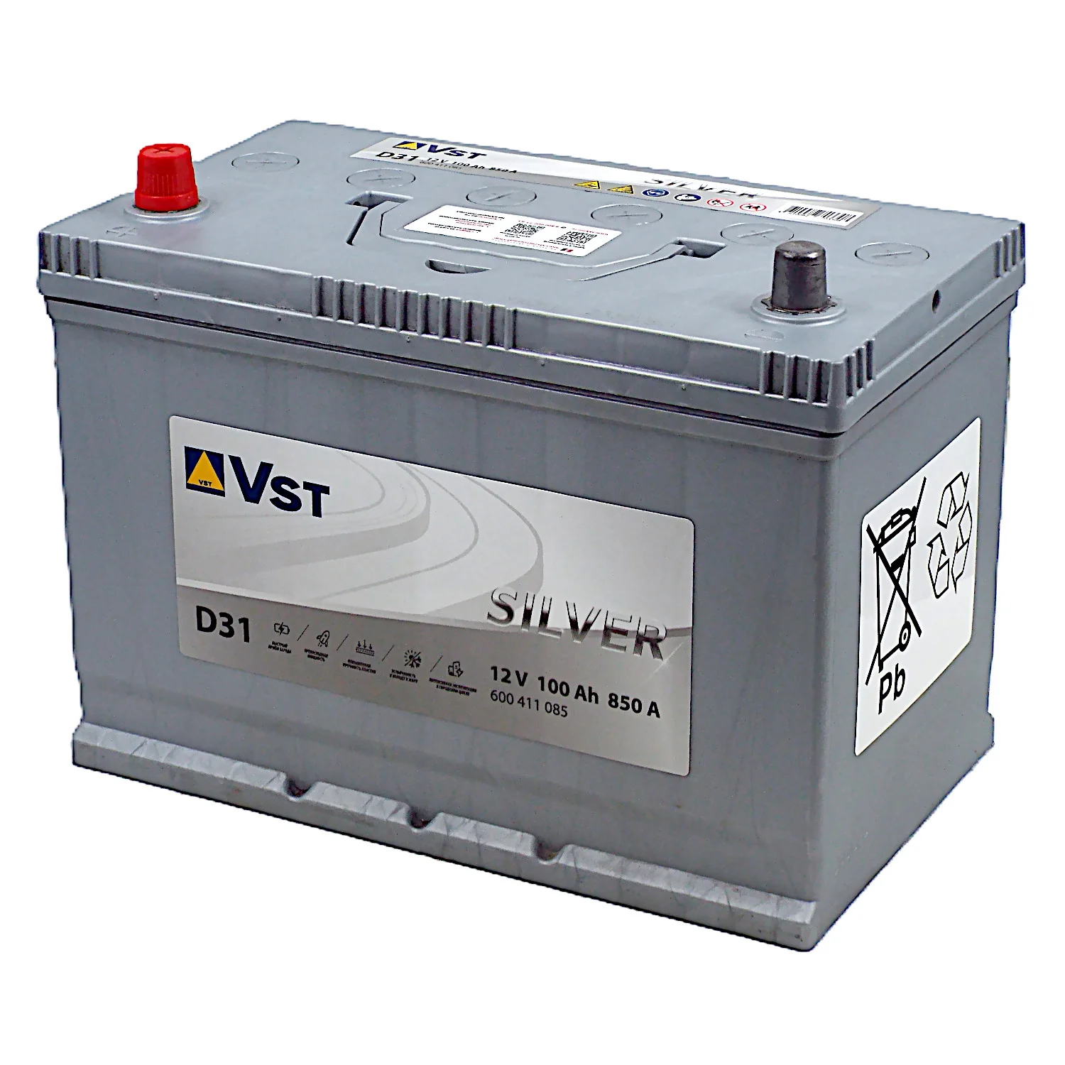 Аккумулятор VST Silver Asia D31 100 Ач п.п. Фото 1