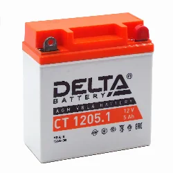 Аккумулятор DELTA СТ 1205.1 AGM 5 Ач о.п. (12N5-3B) Фото 1