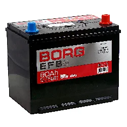 Аккумулятор BORG EFB Asia 80 Ач о.п. Фото 1