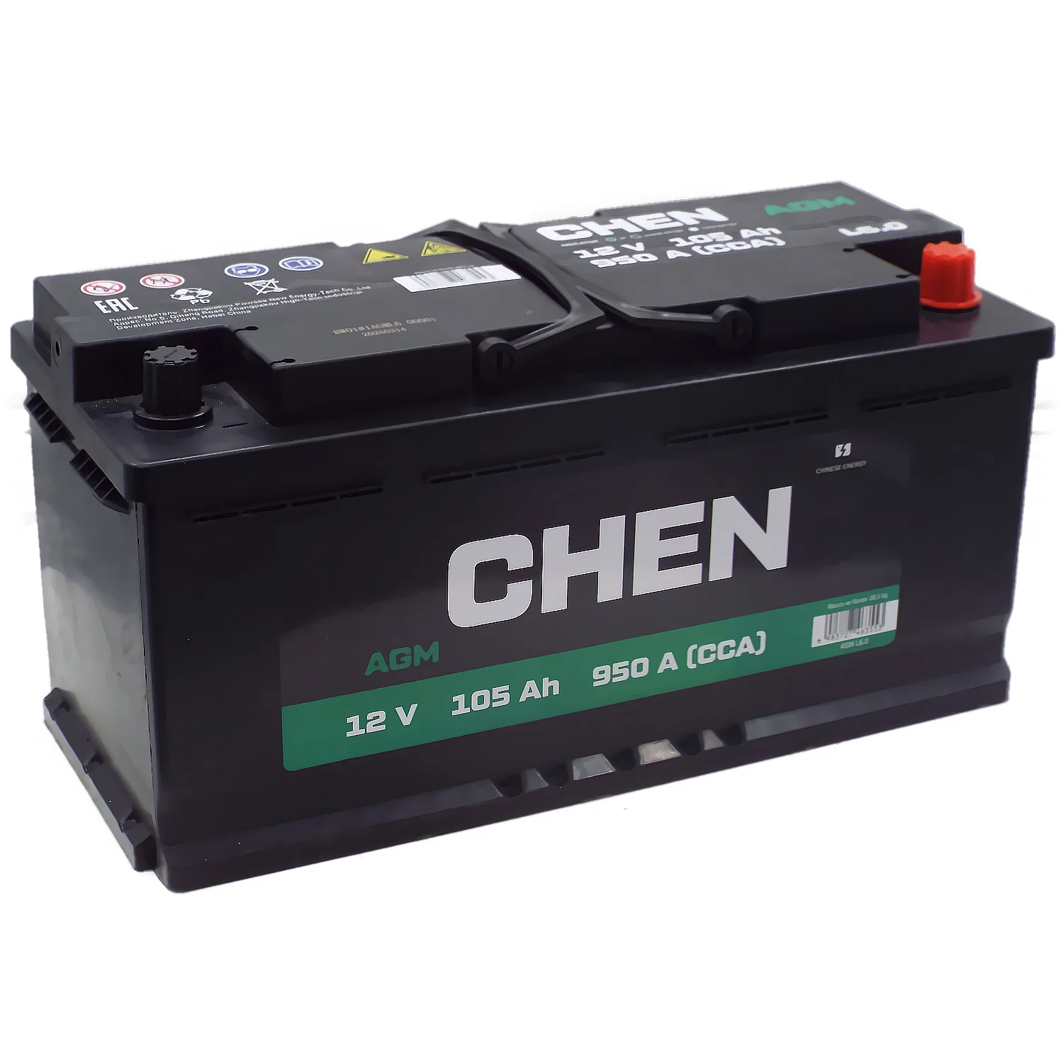 Аккумулятор CHEN AGM 105 Ач о.п.