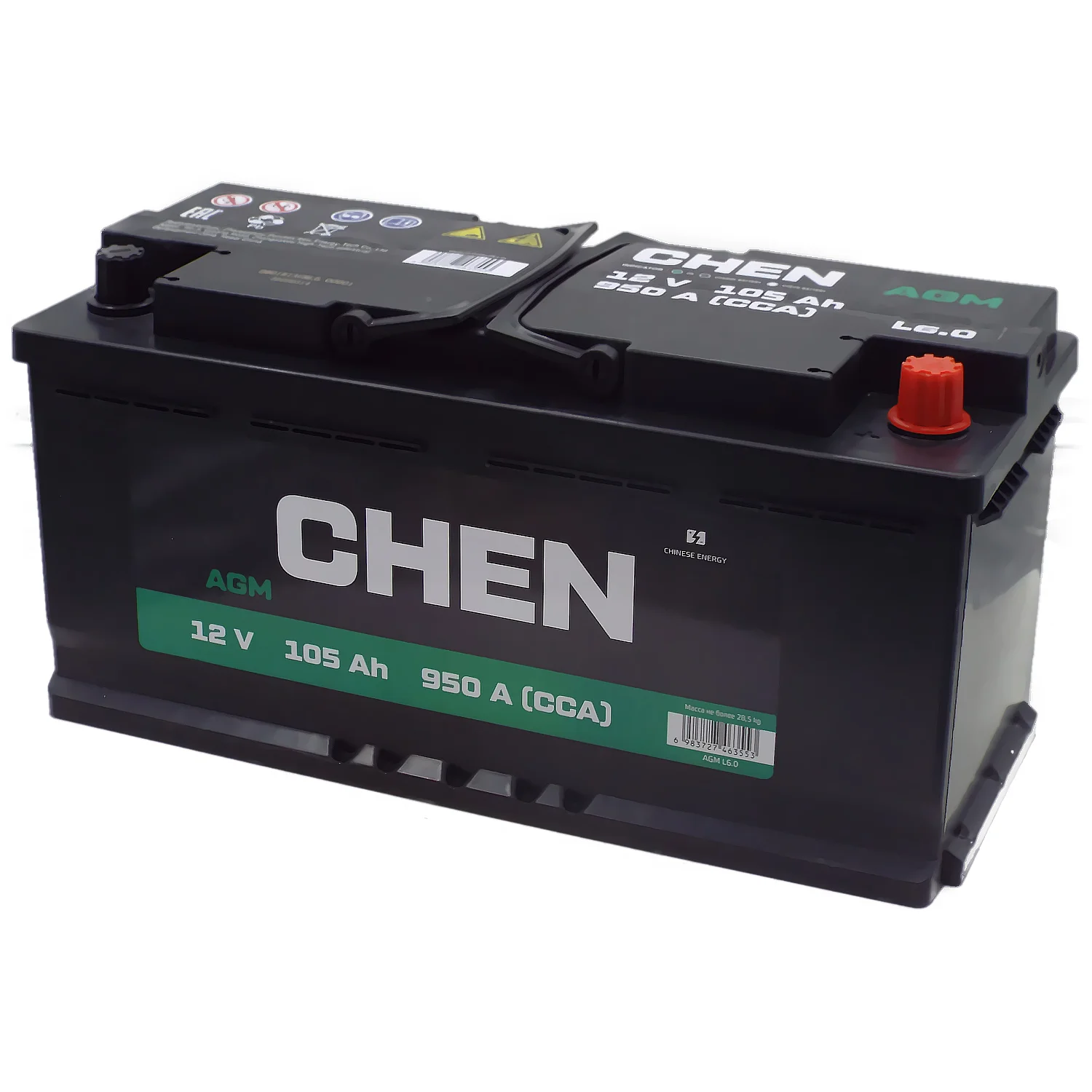 Аккумулятор CHEN AGM 105 Ач о.п. Фото 1