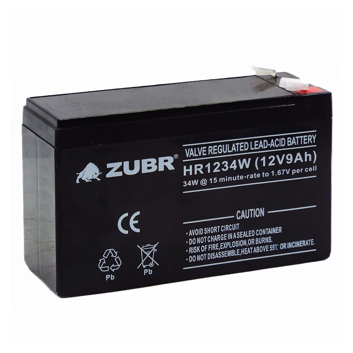 Аккумулятор ZUBR HR1234W (12V9Ah) универсальный РАСПРОДАЖА