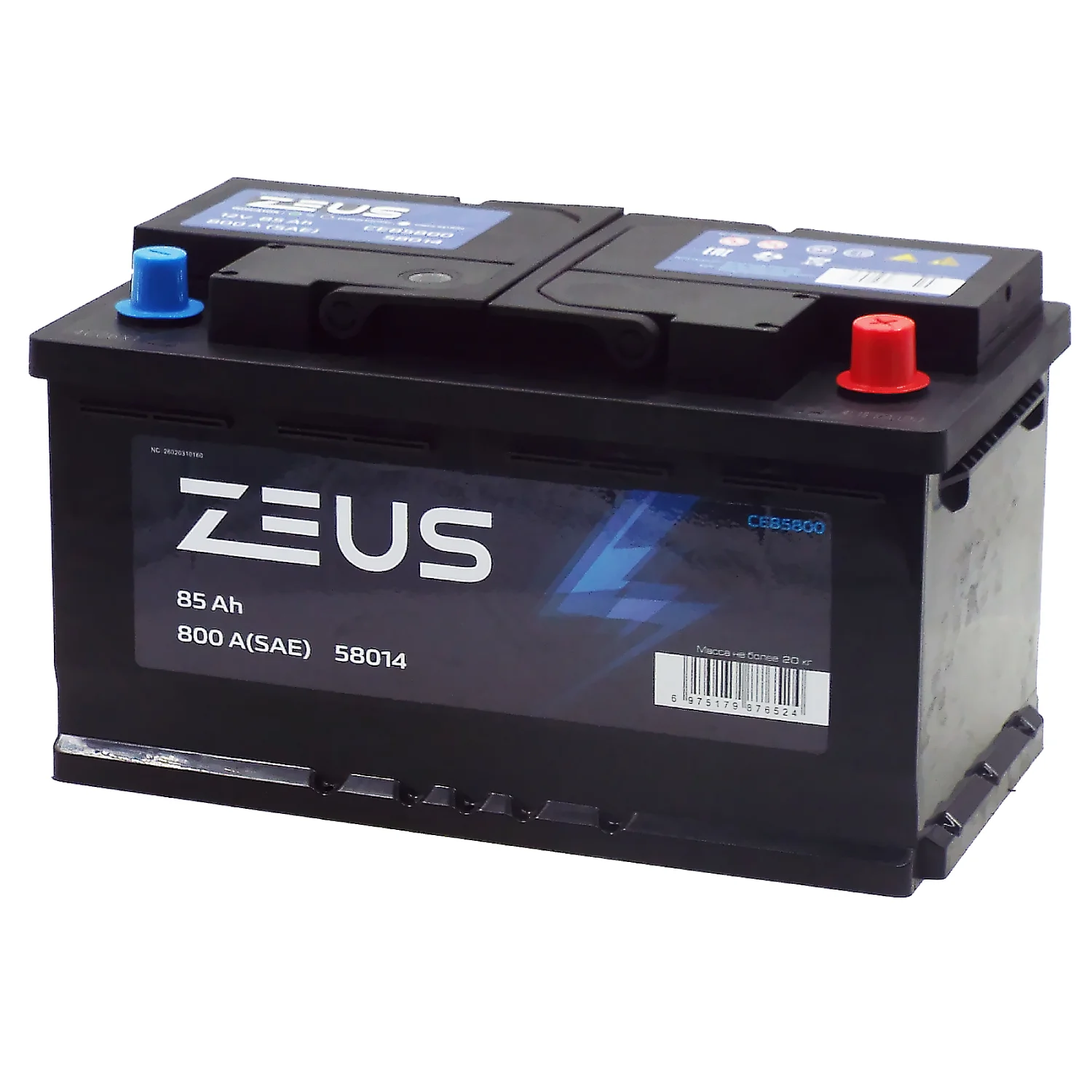 Аккумулятор ZEUS LB 85 Ач о.п. Фото 1