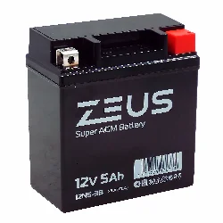 Аккумулятор ZEUS SUPER AGM 5 Ач о.п. (12N5-3B) Фото 1