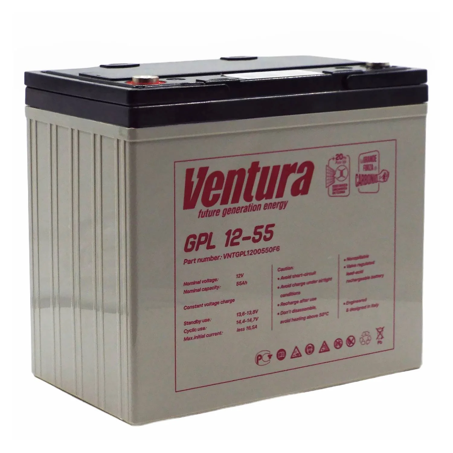 Аккумулятор Ventura GPL 12-55 (универсальный) РАСПРОДАЖА Фото 1