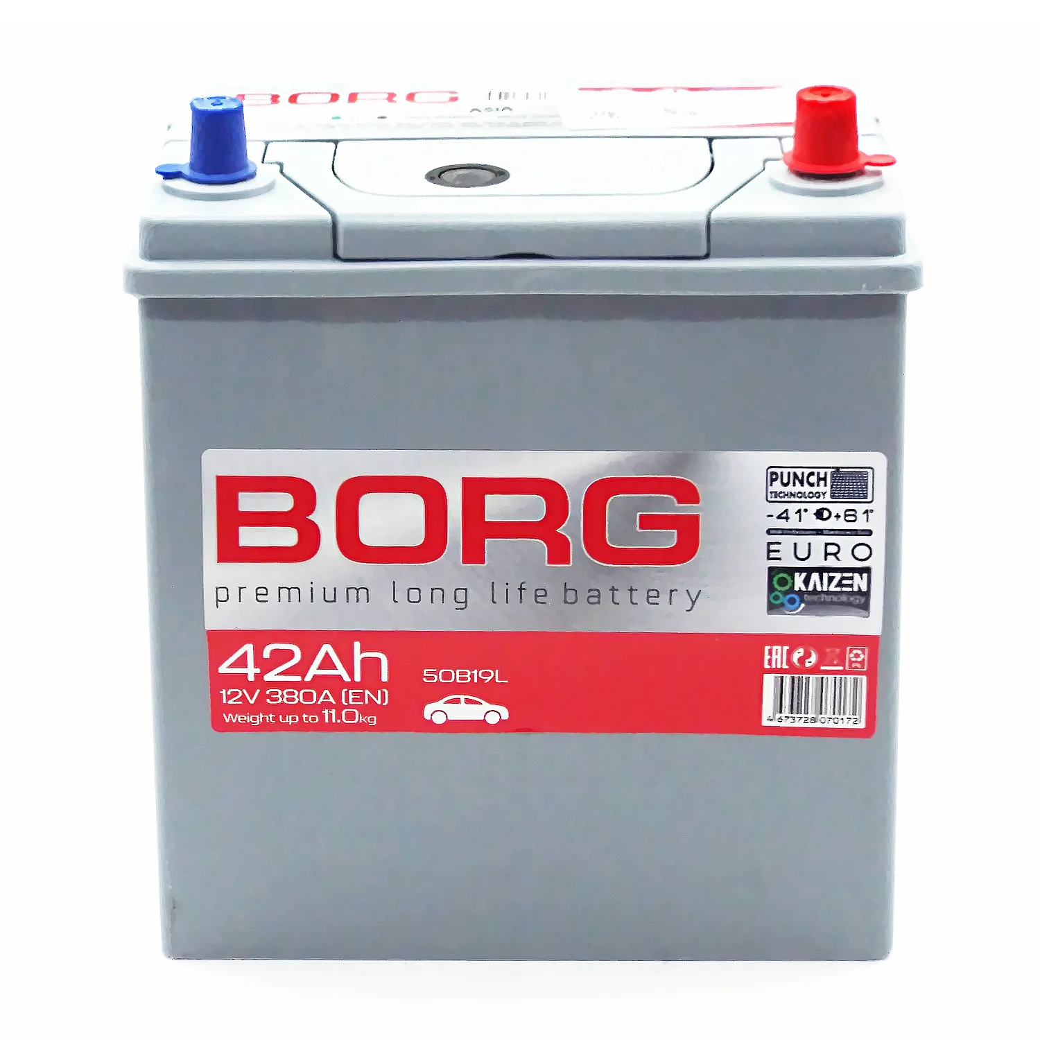 Аккумулятор BORG Premium Asia 50B19L 42 Ач о.п. Фото 1