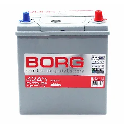 Аккумулятор BORG Premium Asia 50B19L 42 Ач о.п. Фото 1