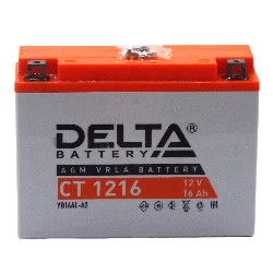 Аккумулятор DELTA СТ 1216 AGM 16 Ач о.п. (YВ16AL-A2) Фото 1