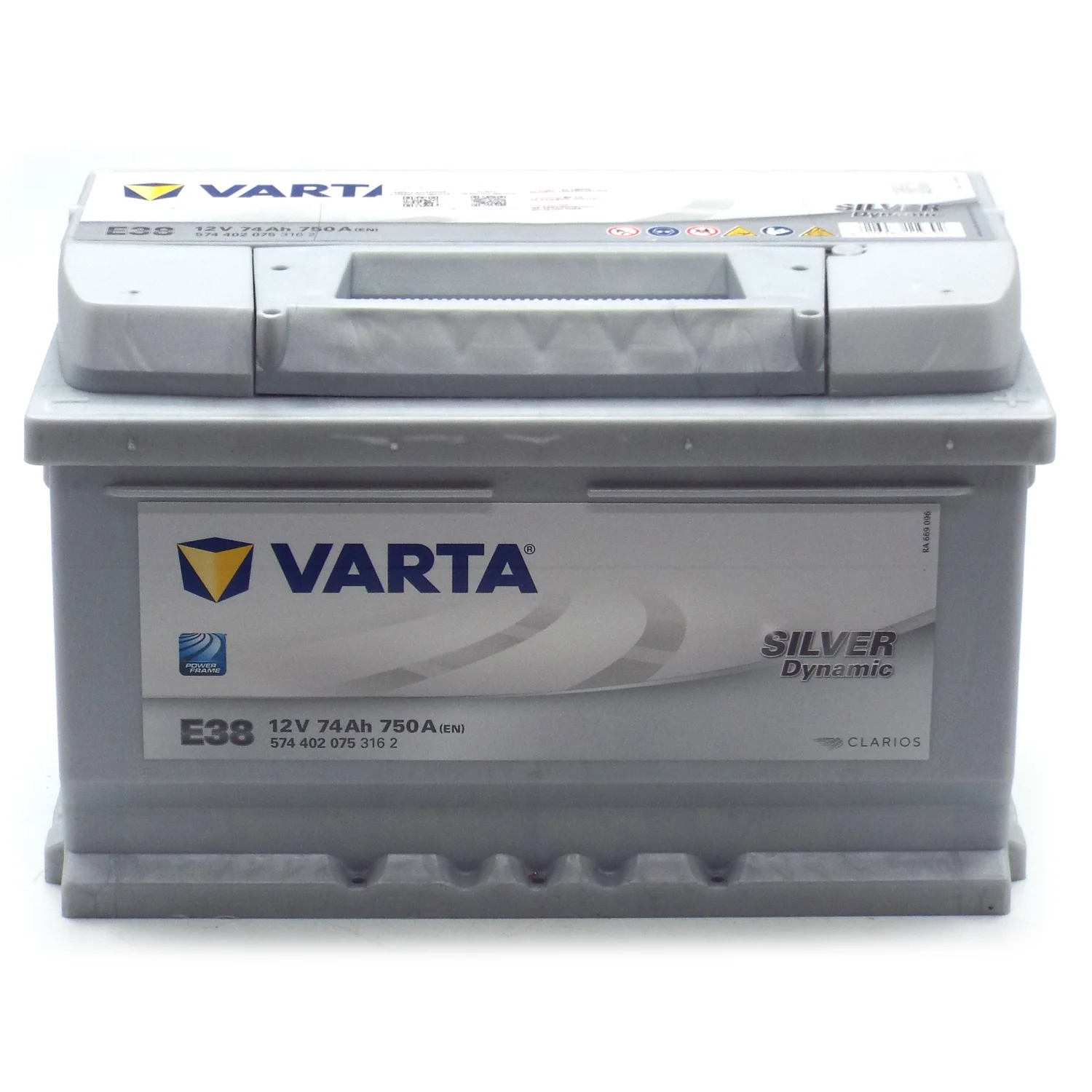 Аккумулятор VARTA Silver Dynamic E38 74 Ач о.п. Фото 1