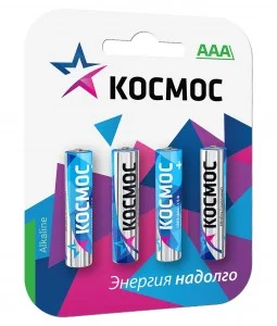 Батарейка Космос AAA LR03 1.5V BL*1 - 4 шт