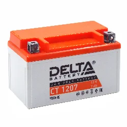 Аккумулятор DELTA СТ 1207 AGM 7 Ач п.п. (YTX7A-BS) Фото 1