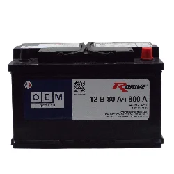 Аккумулятор RDrive OEM AGM 80 Ач о.п. (A 000 982 21 08) Фото 1